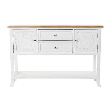 Konsole DKD Home Decor 120 x 36 x 80,5 cm Tanne natürlich Weiß Holz MDF