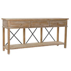Konsole DKD Home Decor Schwarz natürlich Metall Tanne 30 x 40 cm 181 x 45 x 86 cm
