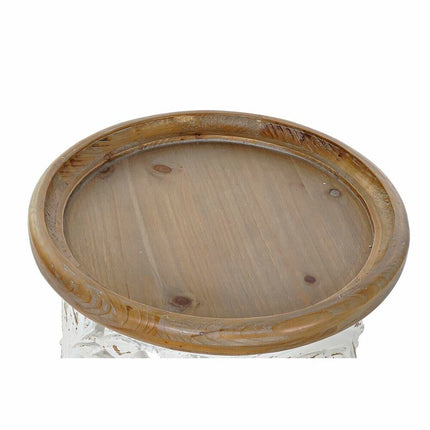 Beistelltisch DKD Home Decor Tanne natürlich MDF Weiß Orientalisch (43 x 43 x 57 cm)