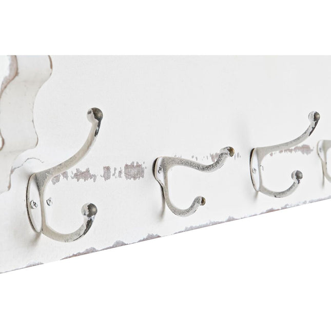 Wandgarderobe DKD Home Decor Tanne Metall Romantisch (80 x 18 x 30 cm)