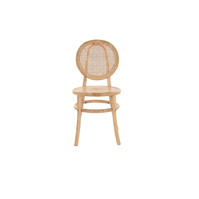Esszimmerstuhl DKD Home Decor Hellbraun Rattan Ulme (43 x 43 x 89 cm)