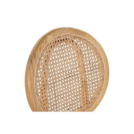 Stuhl DKD Home Decor Camel Polsterung natürlich Rattan Ulmenholz 43 x 43 x 89 cm