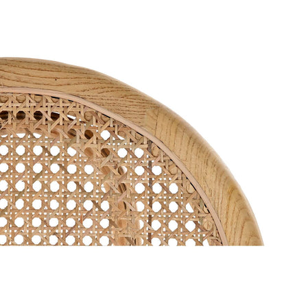 Stuhl DKD Home Decor Camel Polsterung natürlich Rattan Ulmenholz 43 x 43 x 89 cm