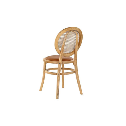 Stuhl DKD Home Decor Camel Polsterung natürlich Rattan Ulmenholz 43 x 43 x 89 cm