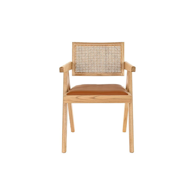 Armlehnstühle DKD Home Decor Polsterung 55 x 54 x 82 cm natürlich Hellbraun Rattan