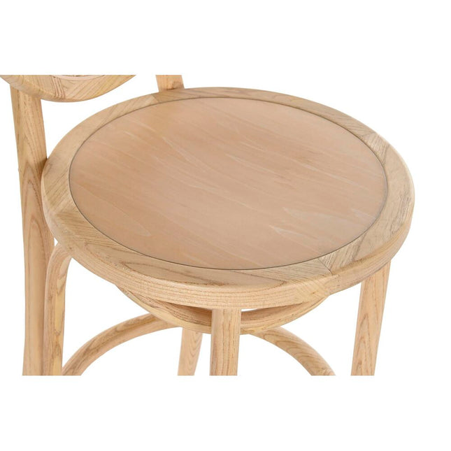 Hocker DKD Home Decor Hellbraun Rattan Ulme (43 x 43 x 108 cm)
