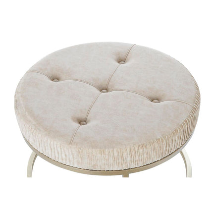 Fußstütze DKD Home Decor Beige Gold Metall (80 x 80 x 53 cm)