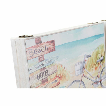 Abdeckungen DKD Home Decor Strand Zähler 46,5 x 6 x 31,5 cm 2 Stück Holz MDF
