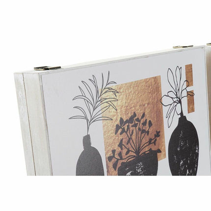 Abdeckungen DKD Home Decor Vase 2 Stück Holz MDF (46,5 x 6 x 31,5 cm)