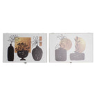 Abdeckungen DKD Home Decor Vase 2 Stück Holz MDF (46,5 x 6 x 31,5 cm)