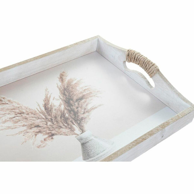 Tablettset DKD Home Decor Vase Gold Bunt 40 x 30 x 6 cm Skandinavisch (2 Stück)