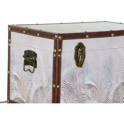Truhensatz DKD Home Decor Leinwand MDF Tropical (59,5 x 34 x 34 cm)