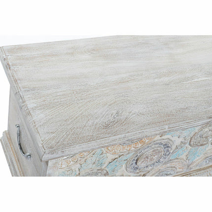 Truhe DKD Home Decor Weiß Messing Mango-Holz (116 x 40 x 45 cm)