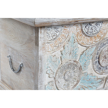 Truhe DKD Home Decor Weiß Messing Mango-Holz (116 x 40 x 45 cm)
