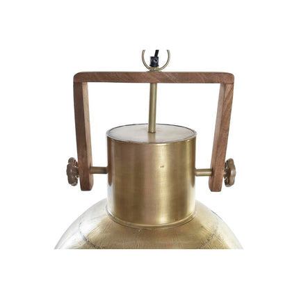 Deckenlampe DKD Home Decor Gold Metall Braun Mango-Holz 50 W (40 x 40 x 50 cm)