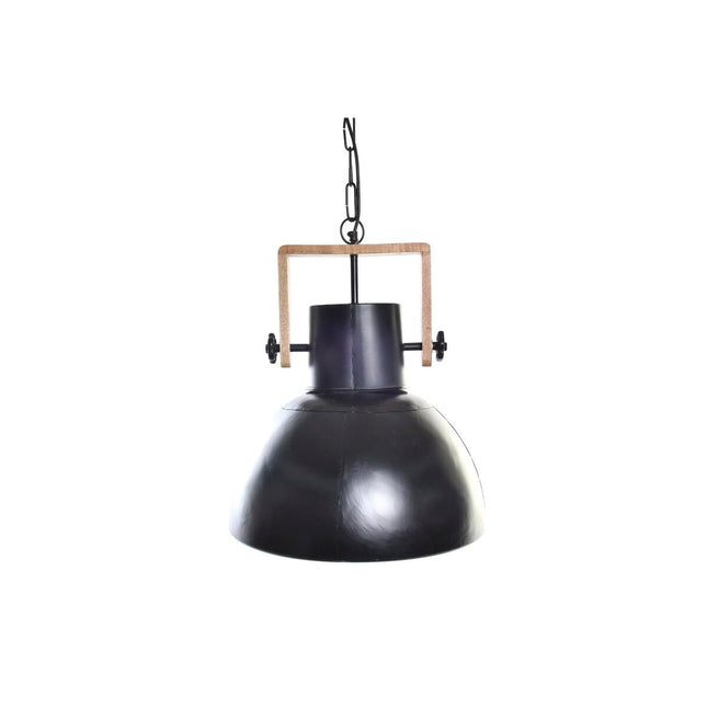 Deckenlampe DKD Home Decor Schwarz Metall Braun Mango-Holz 50 W 40 x 40 x 49 cm