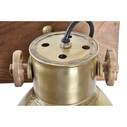 Wandleuchte DKD Home Decor Gold Metall Braun 220 V Mango-Holz 50 W Loft (64 x 17 x 26 cm)