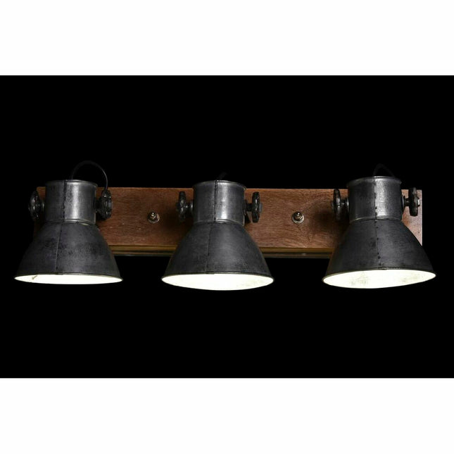 Wandleuchte DKD Home Decor Silberfarben Metall Braun 220 V 50 W (64 x 18 x 26 cm)