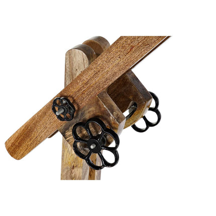 Stehlampe DKD Home Decor 85 x 25 x 140 cm Schwarz Metall Braun Mango-Holz