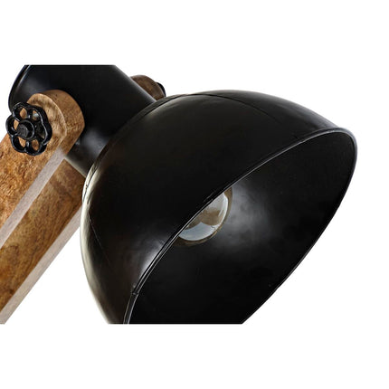 Stehlampe DKD Home Decor 85 x 25 x 140 cm Schwarz Metall Braun Mango-Holz