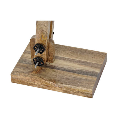 Stehlampe DKD Home Decor 85 x 25 x 140 cm Schwarz Metall Braun Mango-Holz