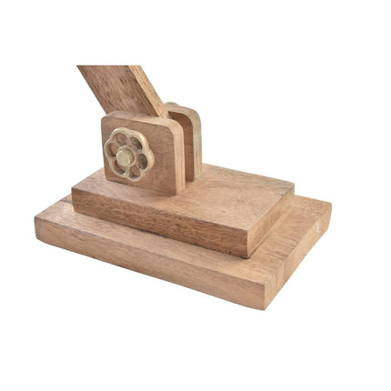 Tischlampe DKD Home Decor Gold Metall Braun 220 V Mango-Holz 50 W (50 x 15 x 65 cm)