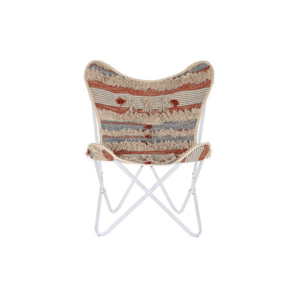Havestol DKD Home Decor Orange Baumwolle Weiß Eisen (74 x 65 x 90 cm)