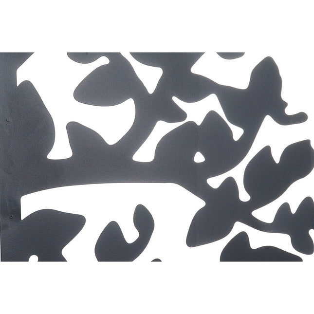 Wanddekoration DKD Home Decor 3 Stücke Schwarz Baum Metall (105 x 1,5 x 91 cm) (91 cm)