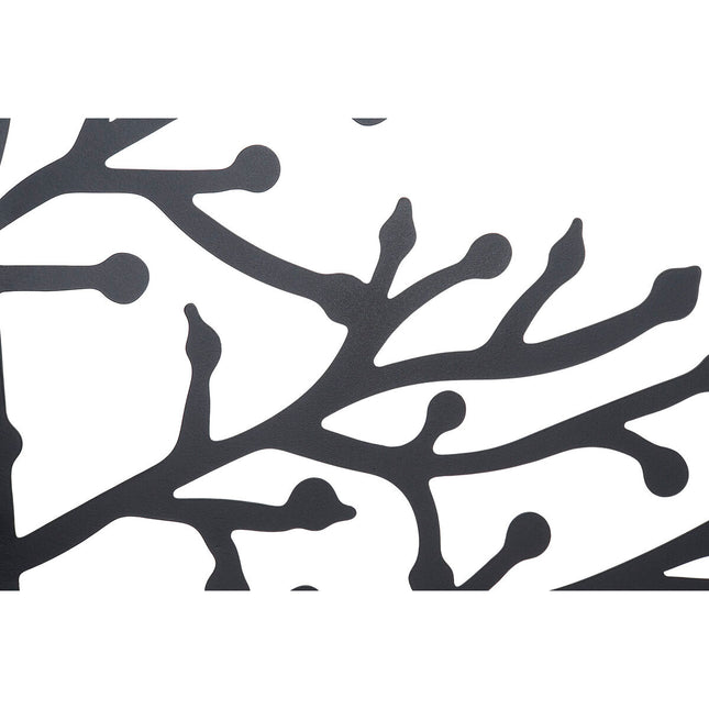 Wanddekoration DKD Home Decor 3 Stücke Schwarz Baum Metall (141 x 1,3 x 61 cm)