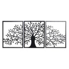 Wanddekoration DKD Home Decor 3 Stücke Schwarz Baum Metall (141 x 1,3 x 61 cm)