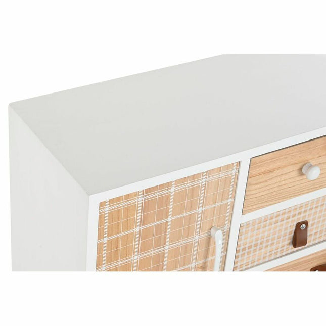 Anrichte DKD Home Decor natürlich Weiß Paulonia-Holz (95 x 26 x 67,5 cm)