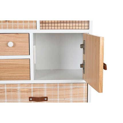Anrichte DKD Home Decor natürlich Weiß Paulonia-Holz (95 x 26 x 67,5 cm)