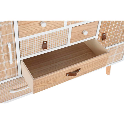 Anrichte DKD Home Decor natürlich Weiß Paulonia-Holz (95 x 26 x 67,5 cm)