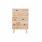 Schubladenschrank DKD Home Decor natürlich Weiß Paulonia-Holz (60 x 26 x 94 cm)