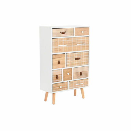 Schubladenschrank DKD Home Decor natürlich Weiß Paulonia-Holz (60 x 26 x 94 cm)