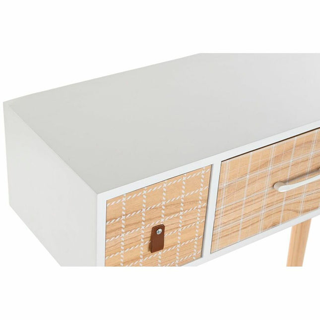 Konsole DKD Home Decor natürlich Weiß Paulonia-Holz (80 x 32 x 80 cm)