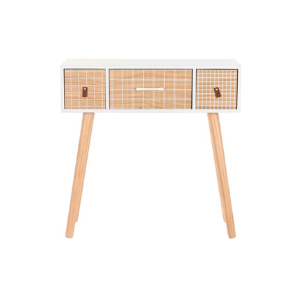 Konsole DKD Home Decor natürlich Weiß Paulonia-Holz (80 x 32 x 80 cm)