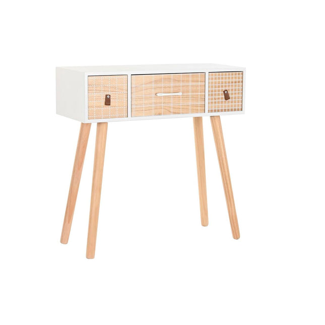 Konsole DKD Home Decor natürlich Weiß Paulonia-Holz (80 x 32 x 80 cm)