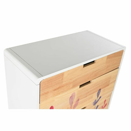 Kommode DKD Home Decor natürlich MDF Weiß Granatrot (60 x 30 x 108 cm)
