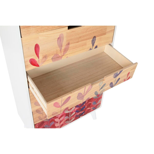 Kommode DKD Home Decor natürlich MDF Weiß Granatrot (60 x 30 x 108 cm)