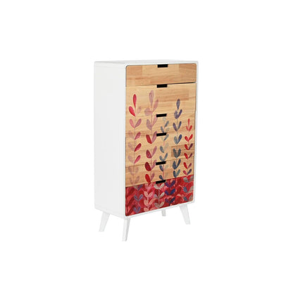 Kommode DKD Home Decor natürlich MDF Weiß Granatrot (60 x 30 x 108 cm)