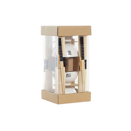 Sushi-Set DKD Home Decor 14,5 x 14,5 x 31 cm Weiß Steingut Orientalisch (16 Stücke)