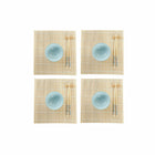 Sushi-Set DKD Home Decor 14,5 x 14,5 x 31 cm Blau Weiß Steingut Orientalisch (16 Stücke)