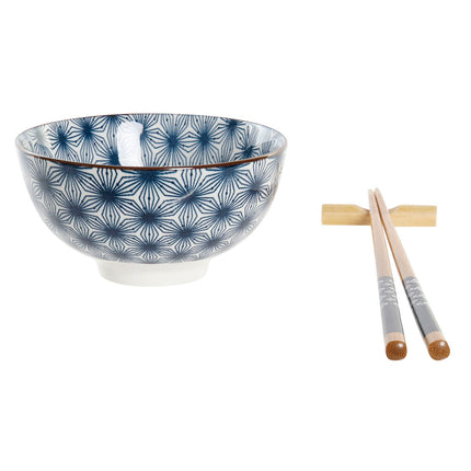 Sushi-Set DKD Home Decor 30 x 21 x 7 cm Blau Steingut Orientalisch (6 Stücke)