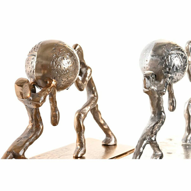 Deko-Figur DKD Home Decor 33 x 10 x 19 cm Champagner Silberfarben (2 Stück)