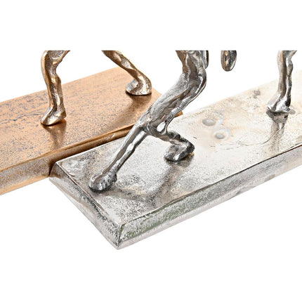 Deko-Figur DKD Home Decor 33 x 10 x 19 cm Champagner Silberfarben (2 Stück)