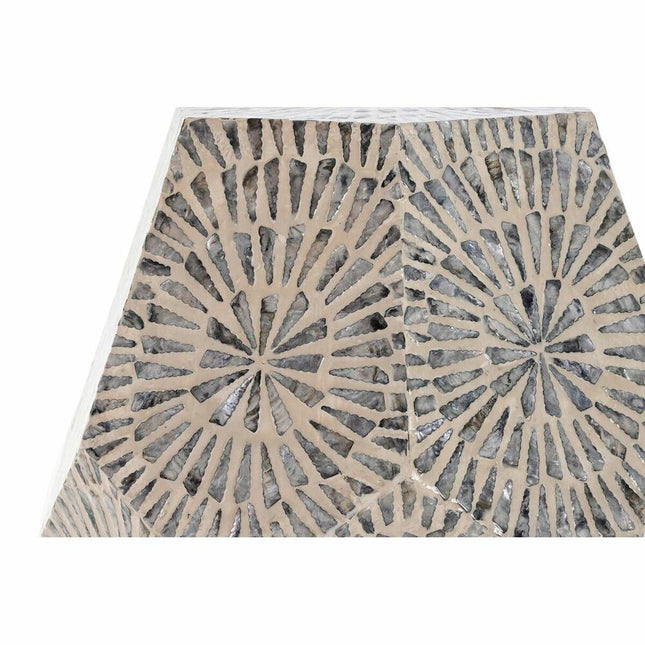 Beistelltisch DKD Home Decor 46 x 46 x 50 cm Grau Beige Perlmutt