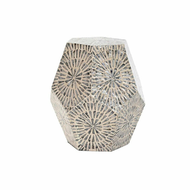 Beistelltisch DKD Home Decor 46 x 46 x 50 cm Grau Beige Perlmutt