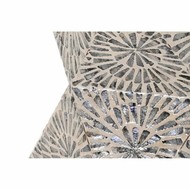 Beistelltisch DKD Home Decor Grau Beige Perlmutt 34 x 34 x 45 cm