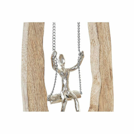 Deko-Figur DKD Home Decor 18 x 9 x 62 cm natürlich Silberfarben Braun (2 Stück)
